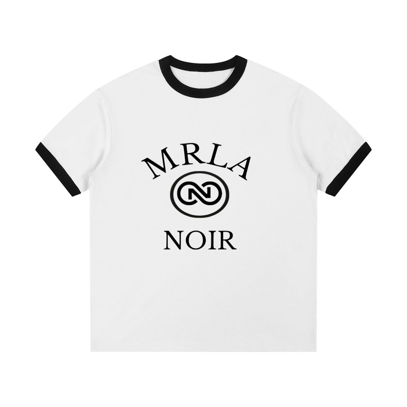 Contrast Edge Ribbed Crewneck T-Shirt