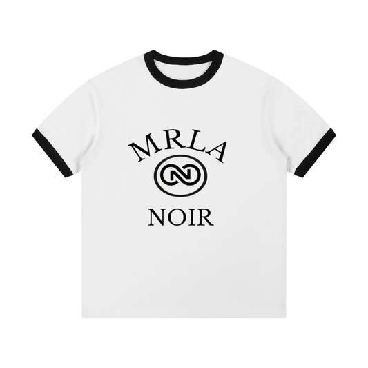 Contrast Edge Ribbed Crewneck T-Shirt