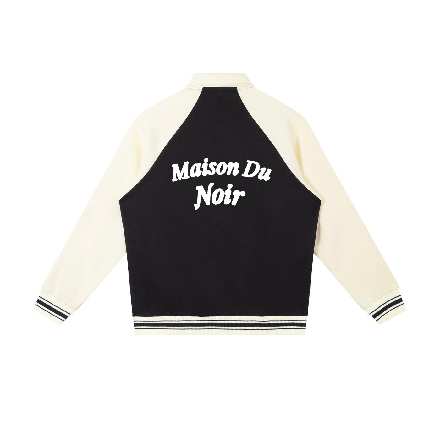 Contrast Raglan Sleeve Baseball Jacket
