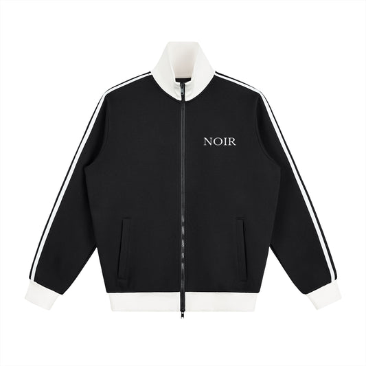 Contrast Side Stripe Fleece Track Jacket