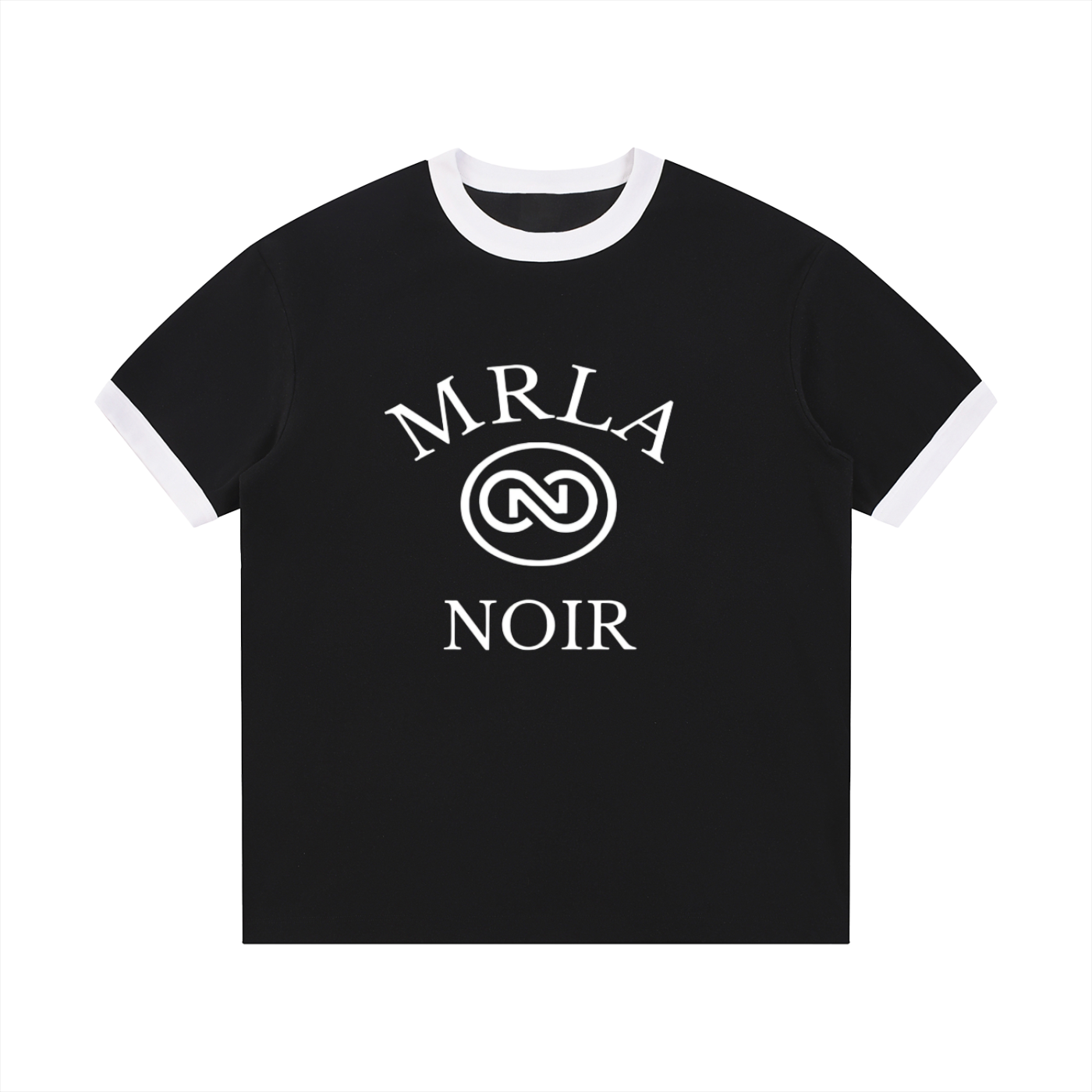 Contrast Edge Ribbed Crewneck T-Shirt