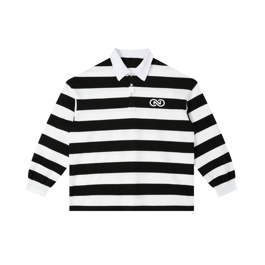 Color Block Stripe Polo Shirt