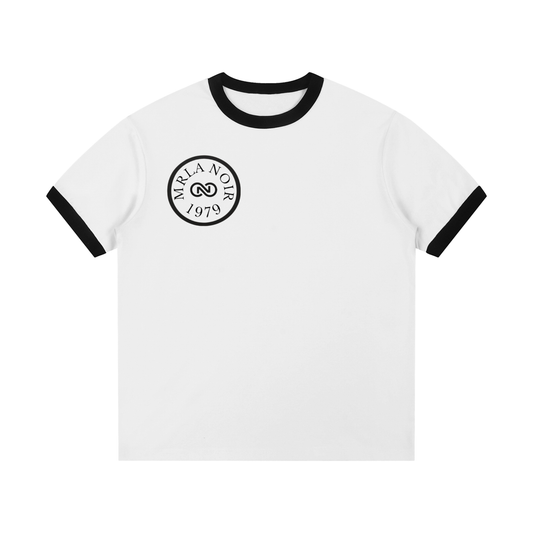 Contrast Edge Ribbed Crewneck T-Shirt