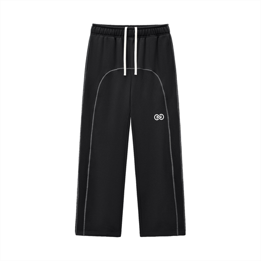 Contrast-Stitched Fleece Sweatpants